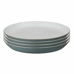 Denby - Impression Charcoal Spiral Dinner Plate Set 4pce