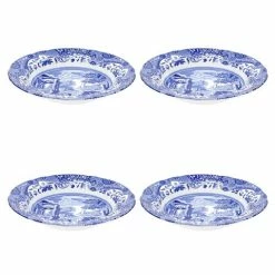 Spode - Blue Italian Soup Plate Set 4pce