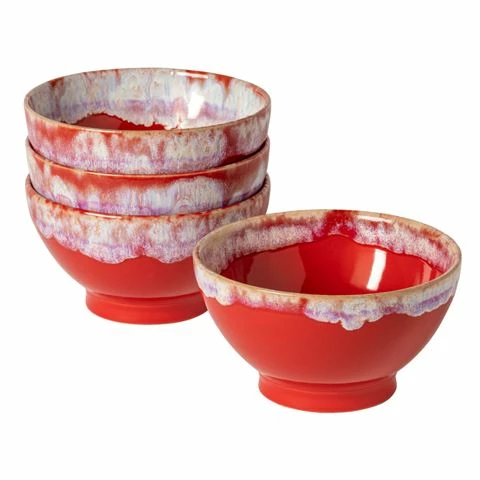Costa Nova - Latte Bowl Red Set 4pce 15cm 3 Costa Nova - Latte Bowl Red Set 4pce 15cm