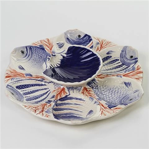 Zanatta - Fishes Snack Dish With Shells Application 26x5cm 3 Zanatta - Fishes Snack Dish With Shells Application 26x5cm