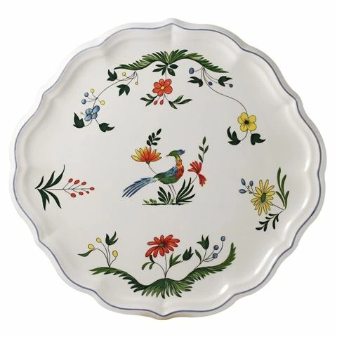 Gien - Oiseaux De Paradis Cake Platter 3 Gien - Oiseaux De Paradis Cake Platter
