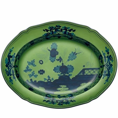 Richard Ginori - Oriente Italiano Collection Oval Platter Malachite 29.3x38.5cm 3 Richard Ginori - Oriente Italiano Collection Oval Platter Malachite 29.3x38.5cm
