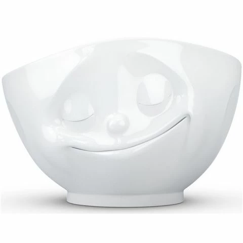 Tassen - Bowl 'Happy' White 500ml 3 Tassen - Bowl 'Happy' White 500ml