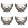 Villeroy & Boch V&B - Boston Clear Crystal Glass Faceted Bowl Set 4pcs 2 Villeroy & Boch V&B - Boston Clear Crystal Glass Faceted Bowl Set 4pcs -Ecology Shop 168769 Large
