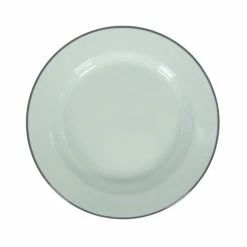 Falcon - Enamel Entree Plate Duck Egg Blue & Grey 24cm