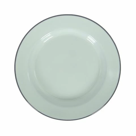 Falcon - Enamel Entree Plate Duck Egg Blue & Grey 24cm 3 Falcon - Enamel Entree Plate Duck Egg Blue & Grey 24cm