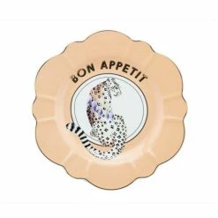 Yvonne Ellen - Afternoon Tea Story Leopard Flower Plate 23cm