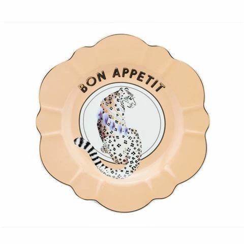 Yvonne Ellen - Afternoon Tea Story Leopard Flower Plate 23cm 3 Yvonne Ellen - Afternoon Tea Story Leopard Flower Plate 23cm