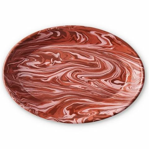 Kip & Co - Desert Swirl Enamel Oval Platter 20x30cm 3 Kip & Co - Desert Swirl Enamel Oval Platter 20x30cm