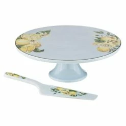 Ashdene - Citrus Blooms Footed Cake Stand & Server Set 2pce