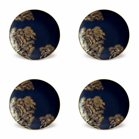 L'Objet - Zen Bonsai Dessert Plate Set 4pce 3 L'Objet - Zen Bonsai Dessert Plate Set 4pce