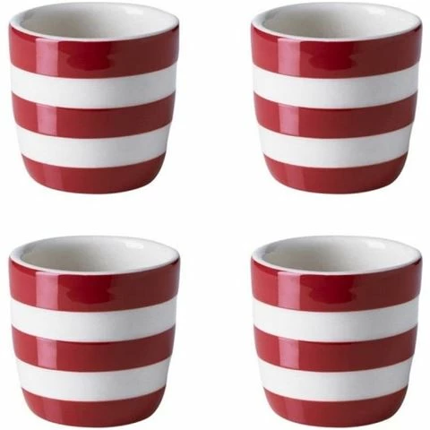 Cornishware - Egg Cup Set Cornish Red 4pce 3 Cornishware - Egg Cup Set Cornish Red 4pce