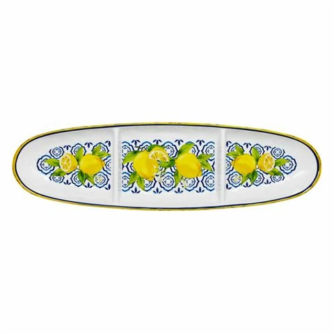 Le Cadeaux - Palermo Sectioned Oval Tray 41cm 3 Le Cadeaux - Palermo Sectioned Oval Tray 41cm