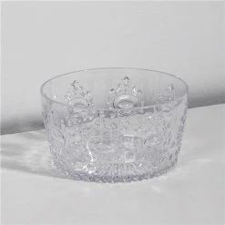 Flair Decor - Acrylic Snack Bowl Gemstone Clear 14x7.5cm