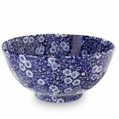 Burleigh - Blue Calico Medium Footed Bowl 20.5cm