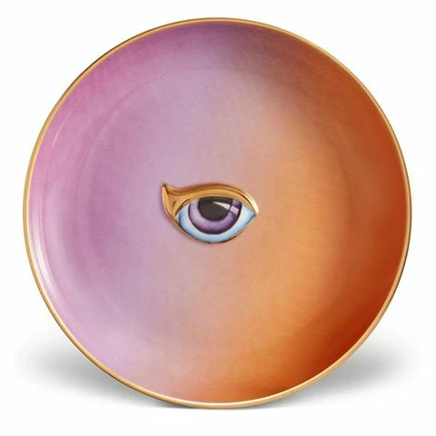 L'Objet - Lito Eye Canape Plate Purple Orange 3 L'Objet - Lito Eye Canape Plate Purple Orange