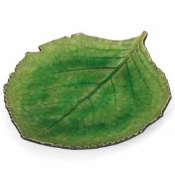 Costa Nova - Riviera Tomate Green Hydrangea Leaf Dish 22cm