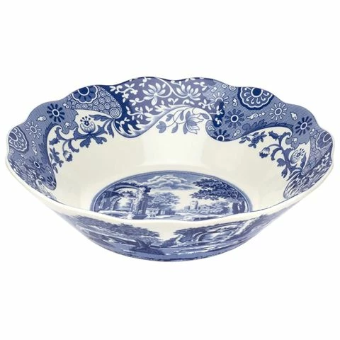 Spode - Blue Italian Daisy Bowl 25.4cm 3 Spode - Blue Italian Daisy Bowl 25.4cm