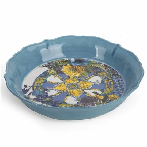 Baci Milano - Ocean Porcelain Roaster Round 3 Baci Milano - Ocean Porcelain Roaster Round