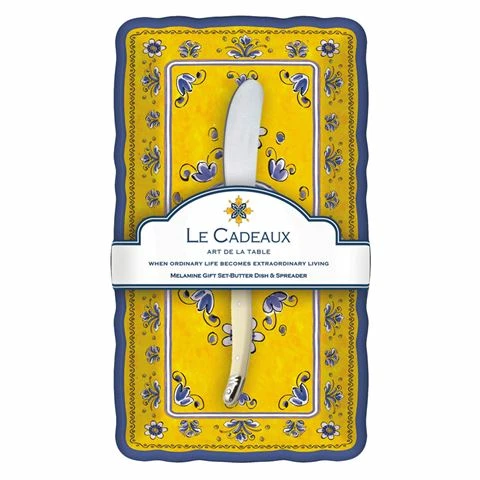 Le Cadeaux - Benidorm Butter Dish W/Butter Spreader Set 2pce 3 Le Cadeaux - Benidorm Butter Dish W/Butter Spreader Set 2pce