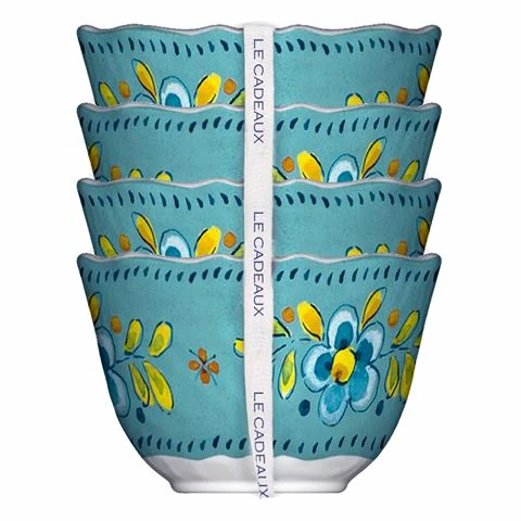 Le Cadeaux - Madrid Dessert Bowls Turquoise Set 4pce 3 Le Cadeaux - Madrid Dessert Bowls Turquoise Set 4pce