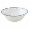 Le Cadeaux - Antique White Cereal Bowl W/Scallop Rim 19cm 2 Le Cadeaux - Antique White Cereal Bowl W/Scallop Rim 19cm -Ecology Shop 458976 Large