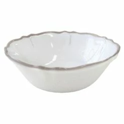 Le Cadeaux - Antique White Cereal Bowl W/Scallop Rim 19cm