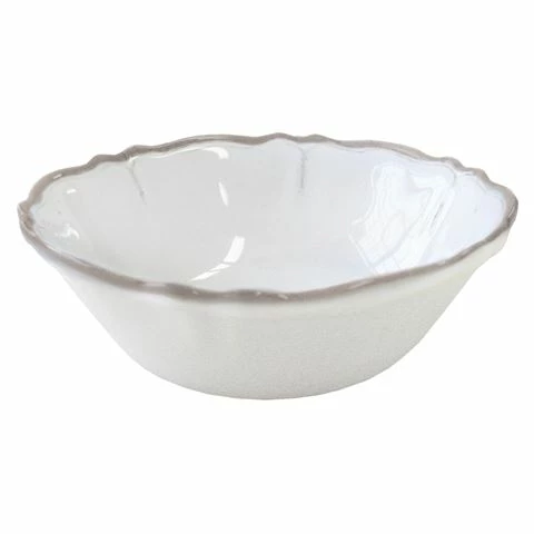 Le Cadeaux - Antique White Cereal Bowl W/Scallop Rim 19cm 3 Le Cadeaux - Antique White Cereal Bowl W/Scallop Rim 19cm