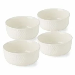 Gien - Pont Aux Choux White Cereal Bowl Set 4pce