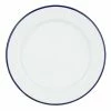 Falcon - Enamel Side Plate White & Blue 20cm