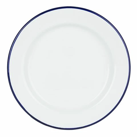Falcon - Enamel Side Plate White & Blue 20cm 3 Falcon - Enamel Side Plate White & Blue 20cm