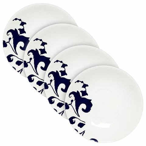 Gien - Indigo Soup/Pasta Plates Set 4pce 3 Gien - Indigo Soup/Pasta Plates Set 4pce