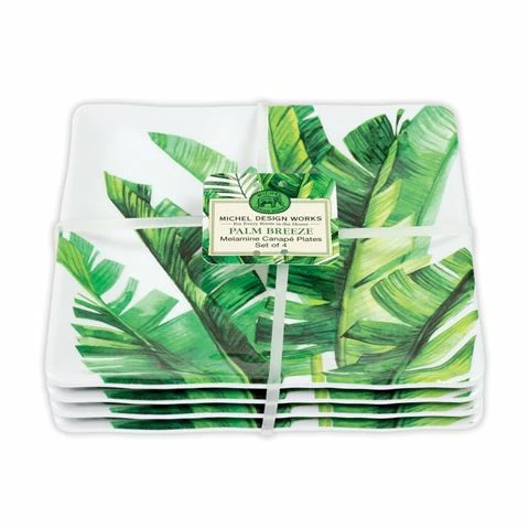 Michel Design - Palm Breeze Melamine Canapé Plate Set 4pce 3 Michel Design - Palm Breeze Melamine Canapé Plate Set 4pce