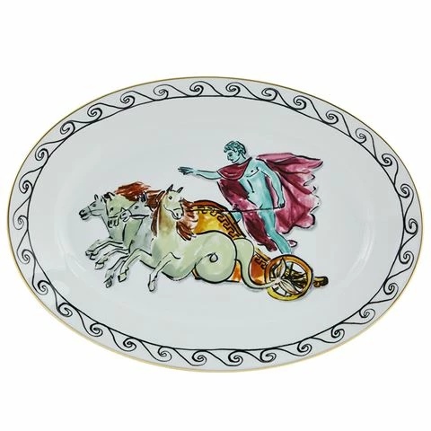 Richard Ginori - Il Viaggio Oval Platter Chariot White 3 Richard Ginori - Il Viaggio Oval Platter Chariot White