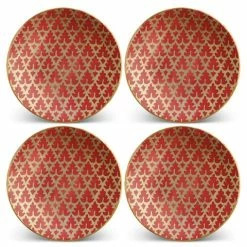 L'Objet - Fortuny Murillo Canape Plates Red Set 4pce