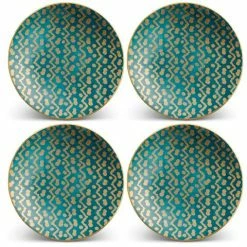 L'Objet - Fortuny Tapa Canape Plate Teal Set 4pce