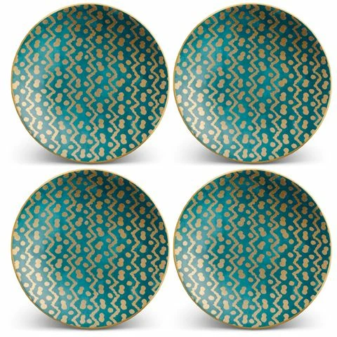 L'Objet - Fortuny Tapa Canape Plate Teal Set 4pce 3 L'Objet - Fortuny Tapa Canape Plate Teal Set 4pce