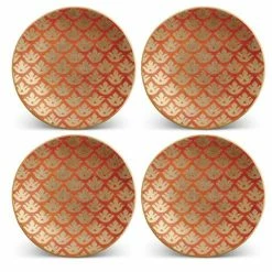 L'Objet - Fortuny Canestrelli Canape Plates Orange Set 4pce