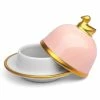 Limoges - Legle Rose Petal Butter Dish Gold Rim 1 Limoges - Legle Rose Petal Butter Dish Gold Rim -Ecology Shop 701193 Large