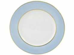 Limoges - Legle Ice Blue Bread & Butter Plate Gold Rim