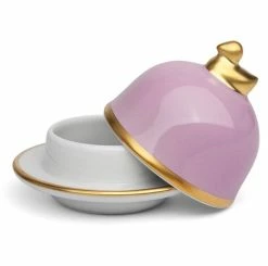 Limoges - Legle Parma Butter Dish Gold Rim