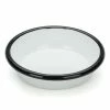 Falcon - Enamel Round Desert Dish White & Black 12cm 2 Falcon - Enamel Round Desert Dish White & Black 12cm -Ecology Shop 880015 Large