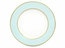 Limoges - Legle Pastel Blue Bread & Butter Plate Gold Rim